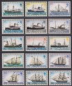 Falkland Islands 1982 Mail Ships Imprint Set UM Mint SG331B-345B cat £13 tones
