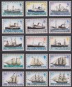 Falkland Islands 1978 Mail Ships No Imprint Set UM Mint SG331A-345A cat £15 MNH