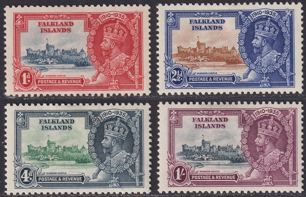 Falkland Islands 1935 KGV Silver Jubilee Set Mint SG139-142 cat £55