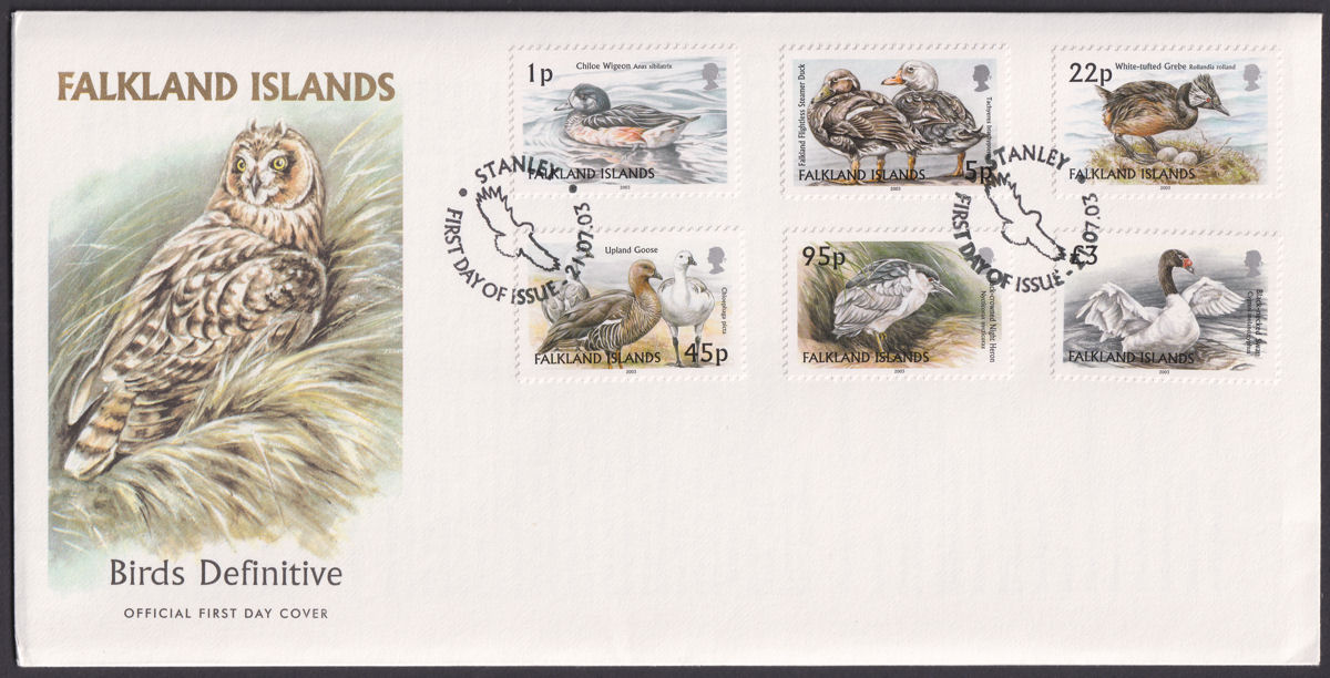 Falkland Islands 2003 QEII Birds Official Pair of First Day Covers SG954-965