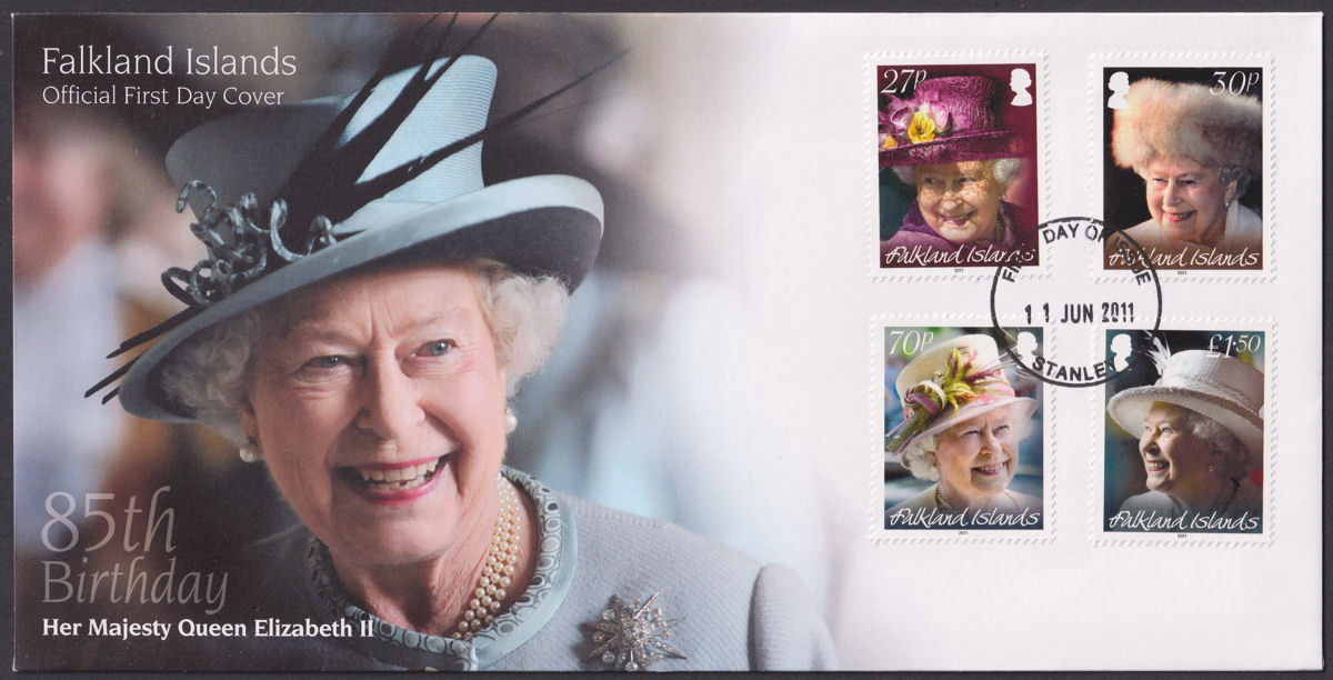 Falkland Islands 2011 85th Birthday QEII Official First Day Cover SG1198-1201