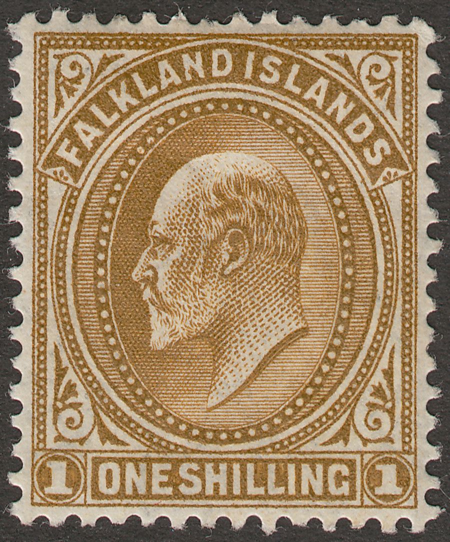 Falkland Islands 1904 KEVII 1sh Brown Mint SG48