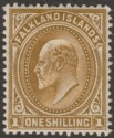 Click for more photos and details Falkland Islands 1904 KEVII 1sh Brown Mint SG48