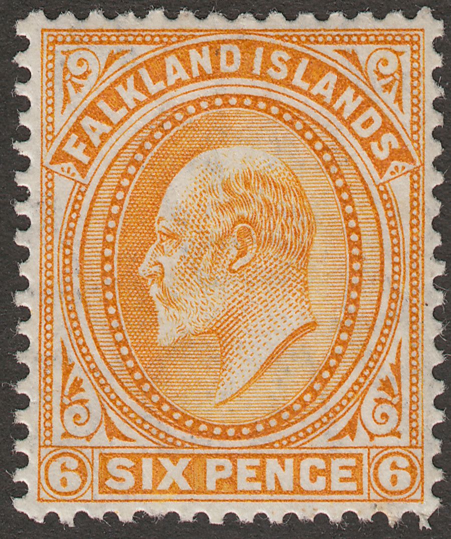 Falkland Islands 1904 KEVII 6d Orange Mint SG47