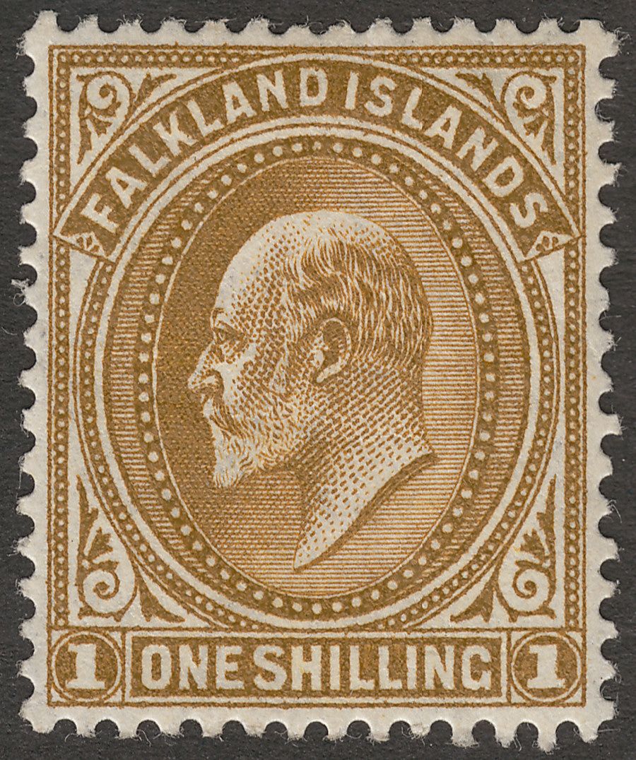 Falkland Islands 1904 KEVII 1sh Brown Mint SG48