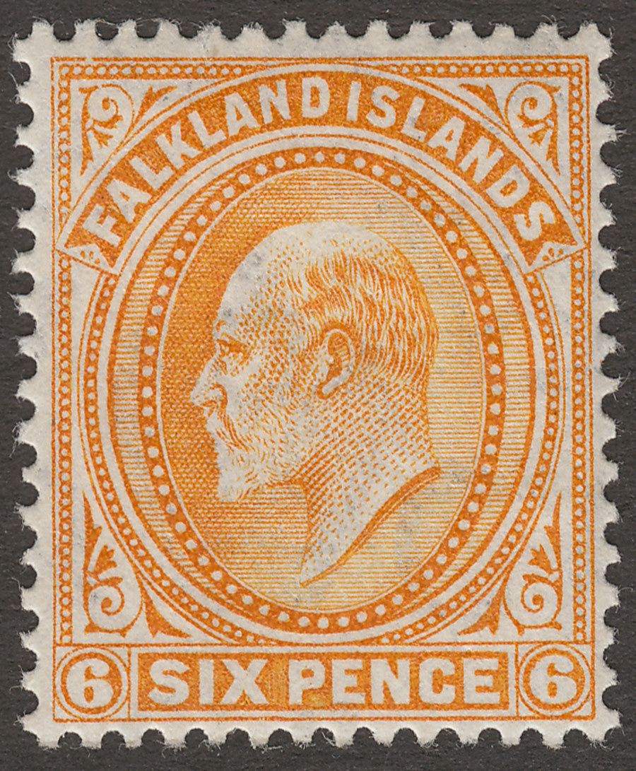 Falkland Islands 1904 KEVII 6d Orange Mint SG47