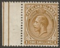 Click for more photos and details Falkland Islands 1912 KGV 1sh Light Bistre-Brown Mint SG65