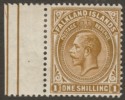 Falkland Islands 1912 KGV 1sh Light Bistre-Brown Mint SG65