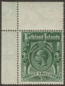 Click for more photos and details Falkland Islands 1923 KGV 3sh Slate-Green Mint SG80