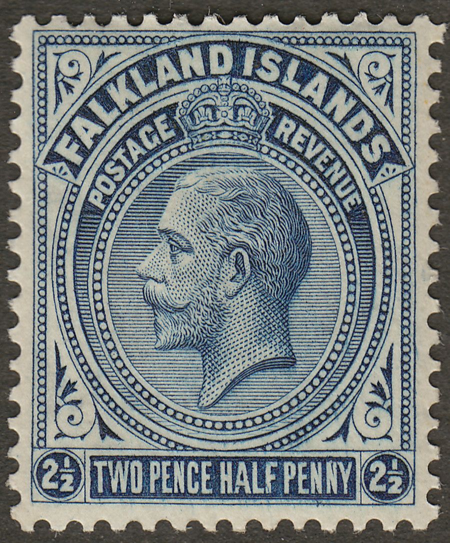 Falkland Islands 1927 KGV 2½d Deep Steel-Blue Mint SG76b