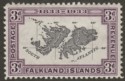 Click for more photos and details Falkland Islands 1933 KGV Centenary 3d Map Mint SG131