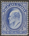 Click for more photos and details Falkland Islands 1904 KEVII 2½d Ultramarine Mint SG46