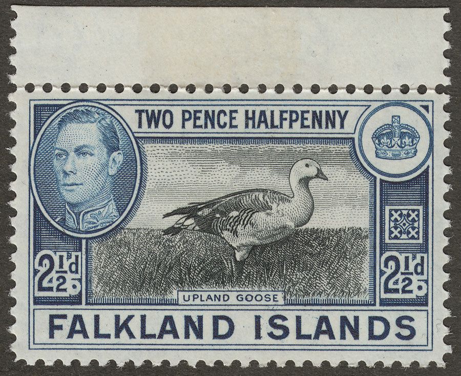 Falkland Islands 1949 KGVI 2½d Black and Blue Mint SG152