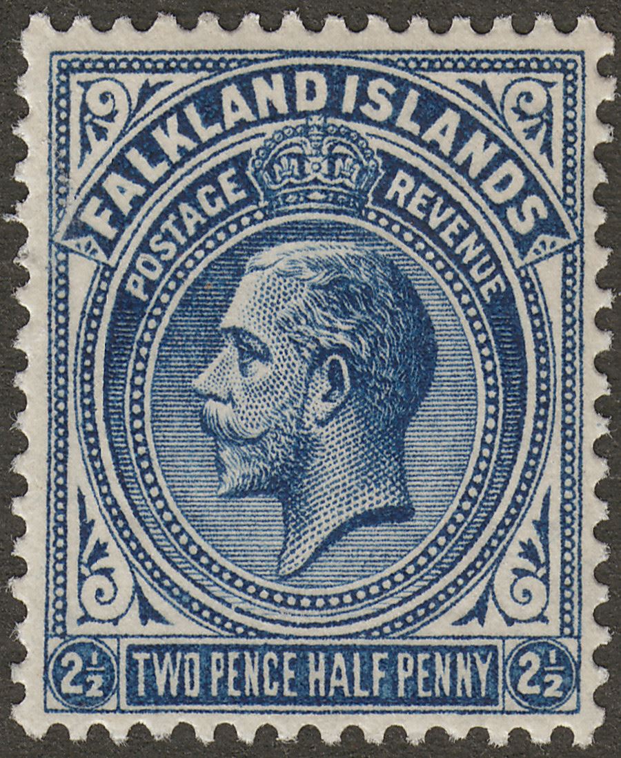 Falkland Islands 1927 KGV 2½d Indigo Mint SG76a