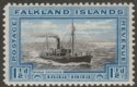 Click for more photos and details Falkland Islands 1933 KGV Centenary Whale-Catcher 1½d Mint SG129