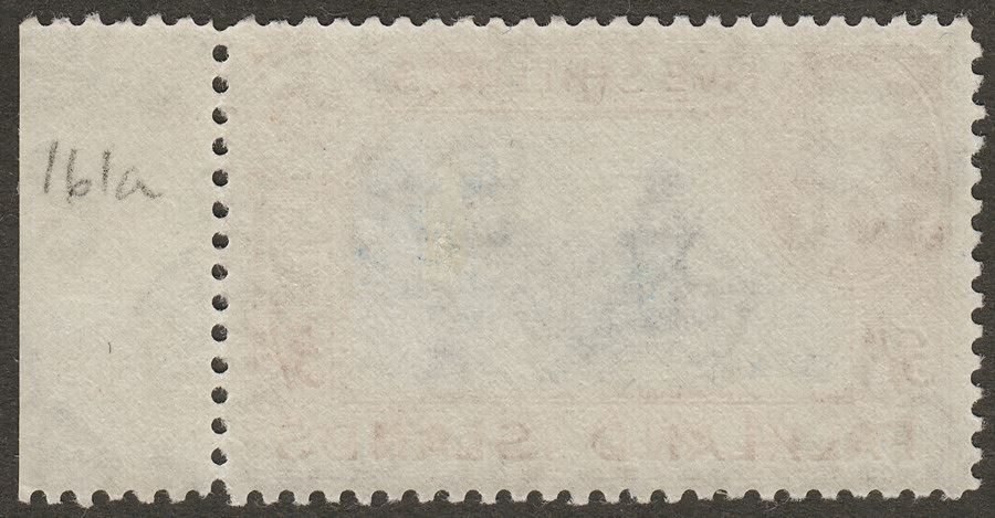 Falkland Islands 1950 KGVI 5sh Steel Blue and Brown-Buff Mint SG161d