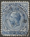 Click for more photos and details Falkland Islands 1916 KGV 2½d Deep Milky Blue Line Perf Used SG63b