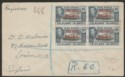 Click for more photos and details Falkland Islands Dependencies 1945 KGVI South Georgia Opt 9d Blk Reg Cover to UK
