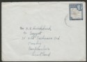 Click for more photos and details Falkland Islands Dependencies 1950? KGVI Thin Map 2½d Used on Cover to UK