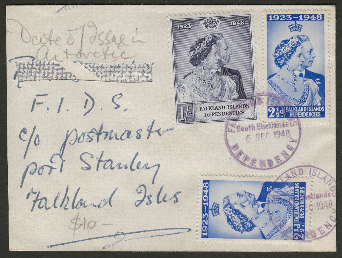 Falkland Islands Dependencies 1948 KGVI RSW Local First Day Cover Sth Shetlands