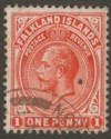 Click for more photos and details Falkland Islands c1912 KGV 1d Used with part NEW ISLAND Postmark