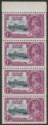 Click for more photos and details Falkland Islands 1935 KGV Silver Jubilee 1sh Margin Strip of 4 Mint SG142 cat£60