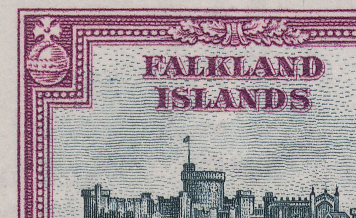 Falkland Islands 1935 KGV Silver Jubilee 1sh Margin Strip of 4 Mint SG142 cat£60