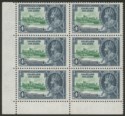 Click for more photos and details Falkland Islands 1935 KGV Silver Jubilee 4d Corner Block of 6 Mint SG141 cat£144