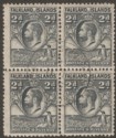 Click for more photos and details Falkland Islands 1929 KGV Whale and Penguins 2d Grey Used Block of 4 SG118