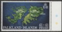 Click for more photos and details Falkland Islands 1982 QEII Rebuilding Fund £1 + £1 wmk Inverted Mint SG430w