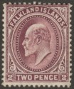 Click for more photos and details Falkland Islands 1912 KEVII 2d Reddish Purple Mint SG45b cat £225 with BPA Cert