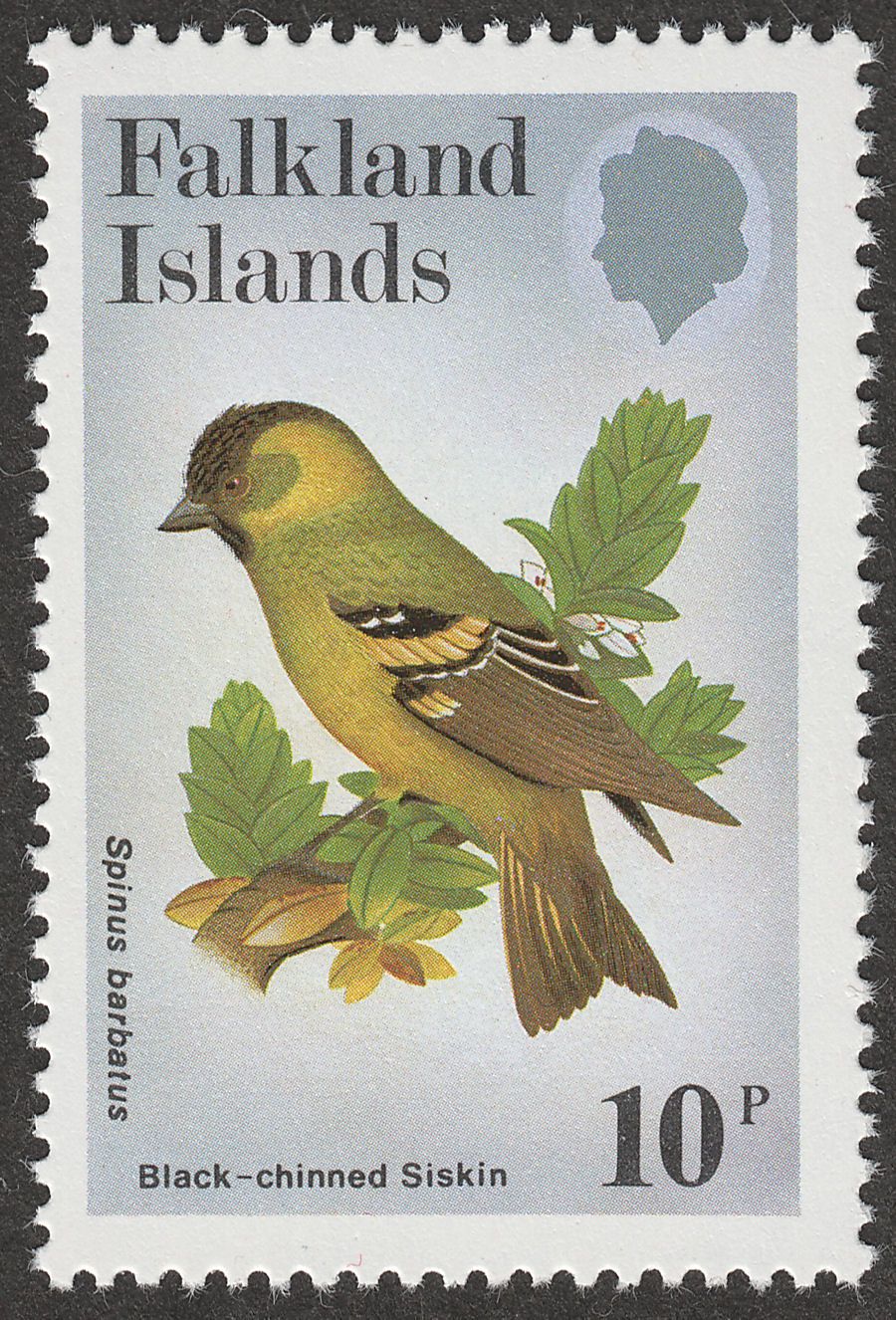 Falkland Islands 1982 QEII Passerines 10p watermark Upright Mint SG434w