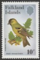 Click for more photos and details Falkland Islands 1982 QEII Passerines 10p watermark Upright Mint SG434w