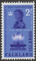 Click for more photos and details Falkland Islands 1962 QEII Radio Communications 2sh watermark Inverted SG210w