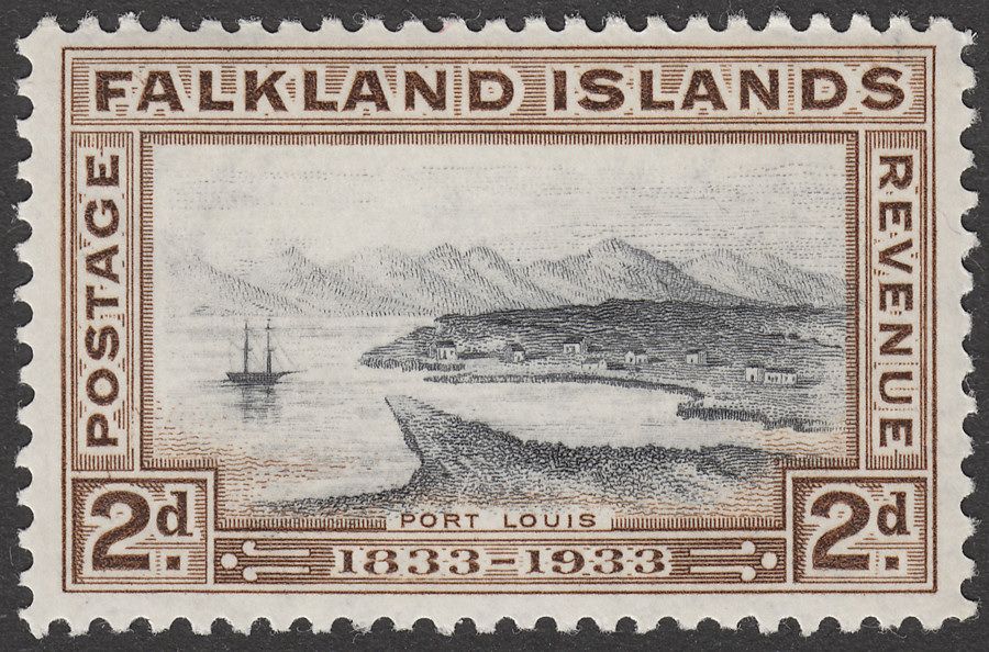 Falkland Islands 1933 KGV Centenary 2d Port Louis Mint SG130