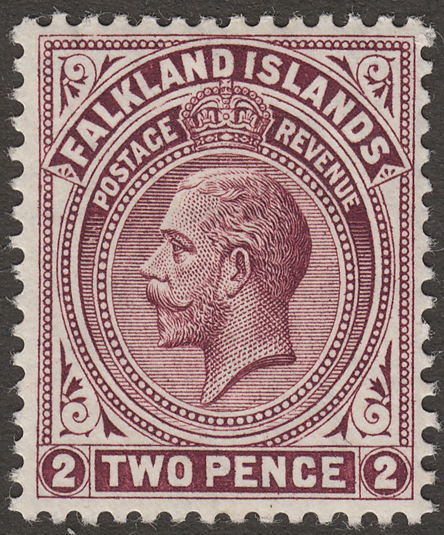 Falkland Islands 1912 KGV 2d Maroon Mint SG62