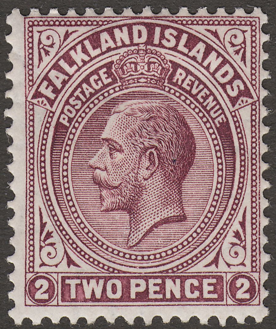 Falkland Islands 1912 KGV 2d Maroon Mint SG62