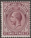 Click for more photos and details Falkland Islands 1912 KGV 2d Maroon Mint SG62