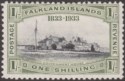 Falkland Islands 1933 KGV Centenary Government House 1sh Mint SG134 cat £75