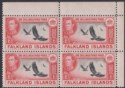 Falkland Islands 1946 KGVI Turkey Vultures 1sh3d Block of 4 UM Mint SG159 MNH
