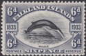 Falkland Islands 1933 KGV Centenary Fin Whale 6d Black + Slate Mint SG133 cat£80