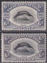 Click for more photos and details Falkland Islands 1933 KGV Centenary Fin Whale 6d Both Shades Mint SG133 cat £160