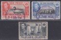 Click for more photos and details Falkland Islands 1946-47 KGVI 1d, 2½d, 2sh6d Used with SOUTH GEORGIA Postmarks