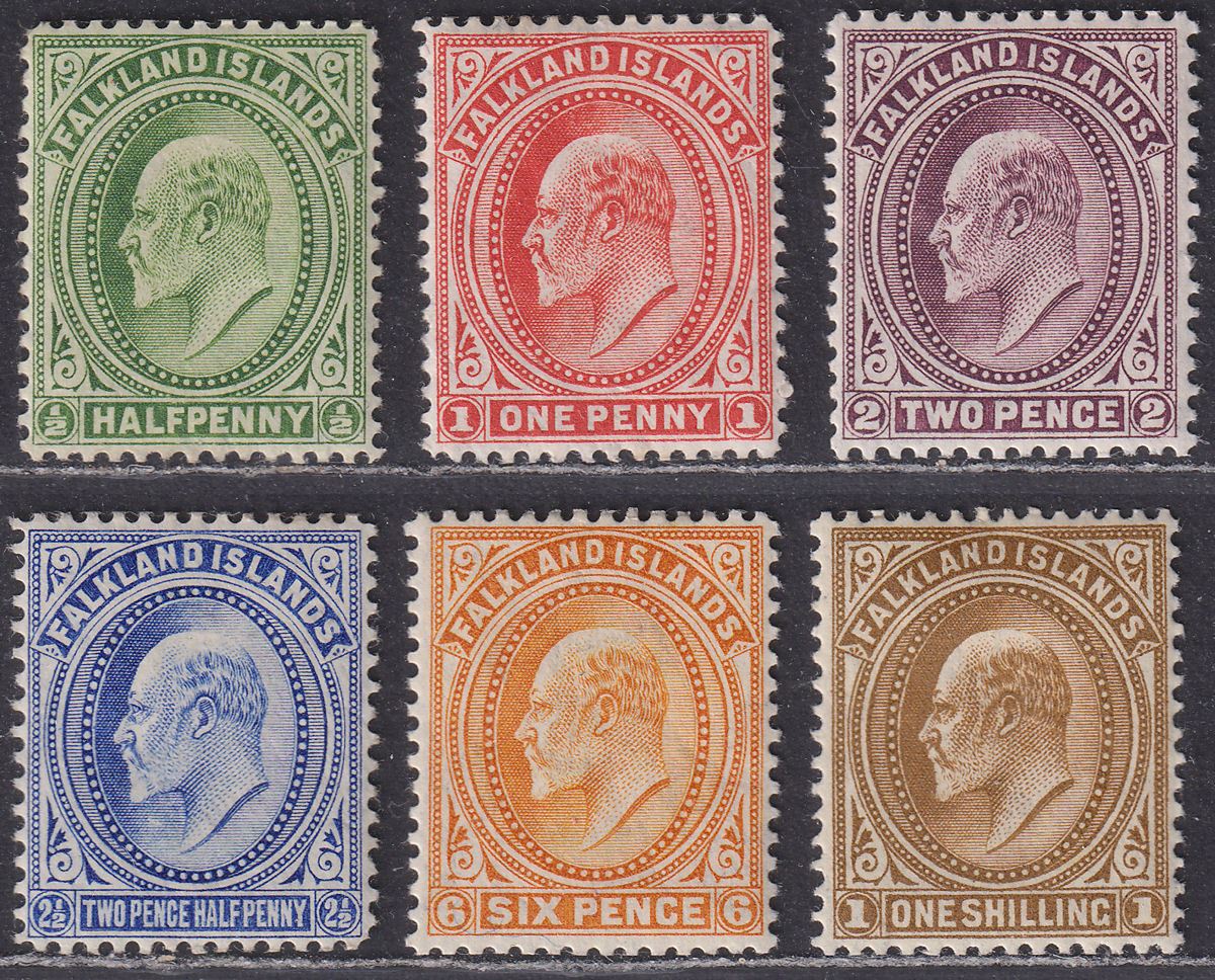 Falkland Islands 1904 King Edward VII Set to 1sh Mint SG43-48