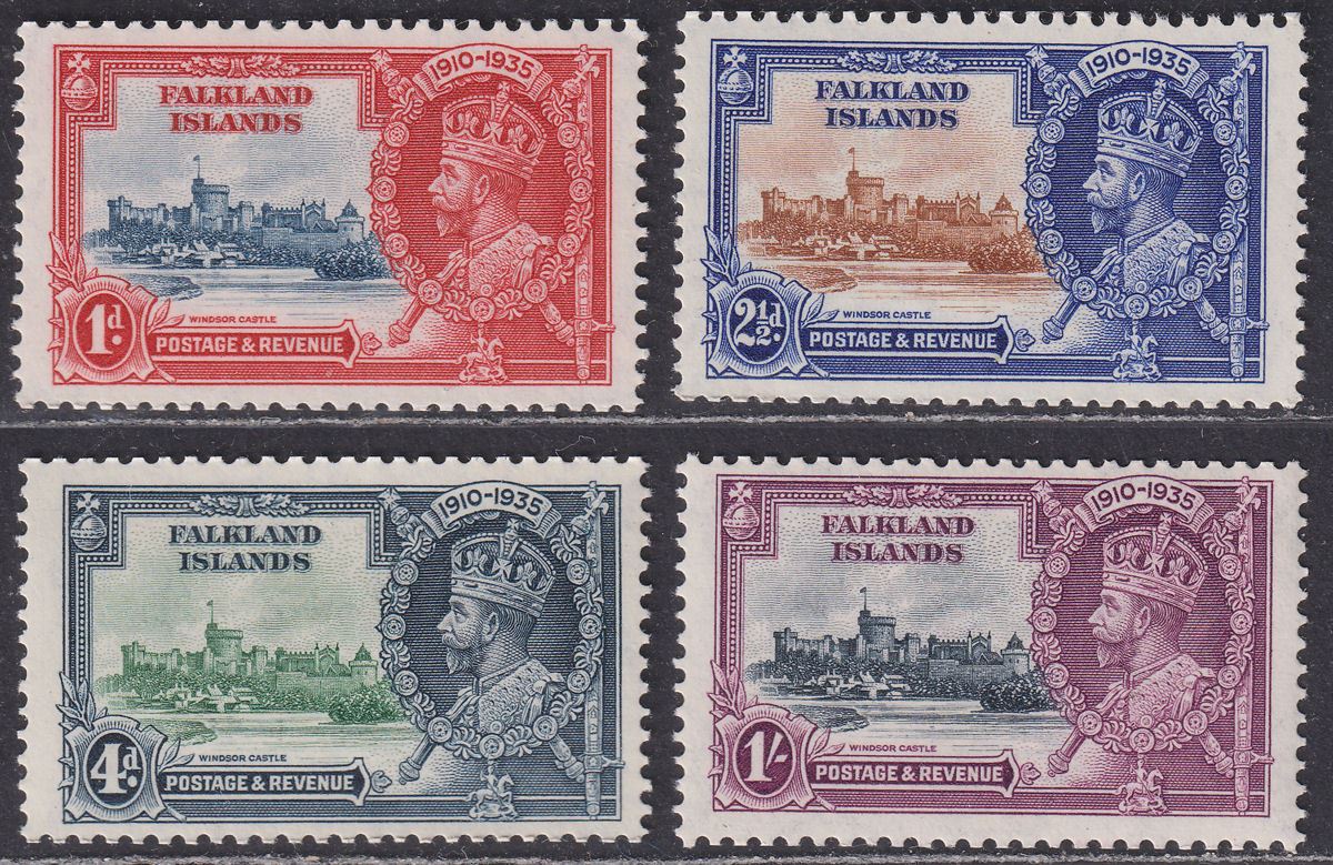 Falkland Islands 1935 KGV Silver Jubilee Set Mint SG139-142 cat £55