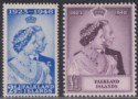 Falkland Islands 1948 KGVI Royal Silver Wedding 2½d £1 UM Mint SG166-167 cat £90