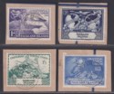 Falkland Islands 1949 KGVI 75th Anniv of UPU Set Used on Pieces SG168-171 c £16