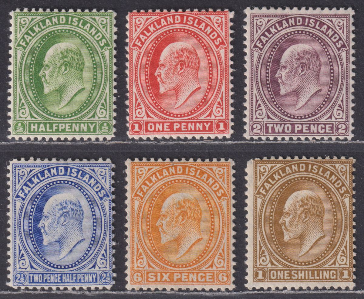 Falkland Islands 1904 King Edward VII Set to 1sh Mint SG43-48