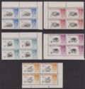 Falkland Islands 1960 QEII Birds 1sh3d - £1 Blocks 4 UM Mint SG203-207 cat £724