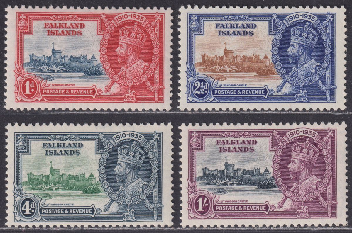 Falkland Islands 1935 KGV Silver Jubilee Set Mint SG139-142 cat £55